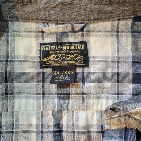 Grizzly Mountain Shirt XXL Gray Plaid - Picture 4 of 8